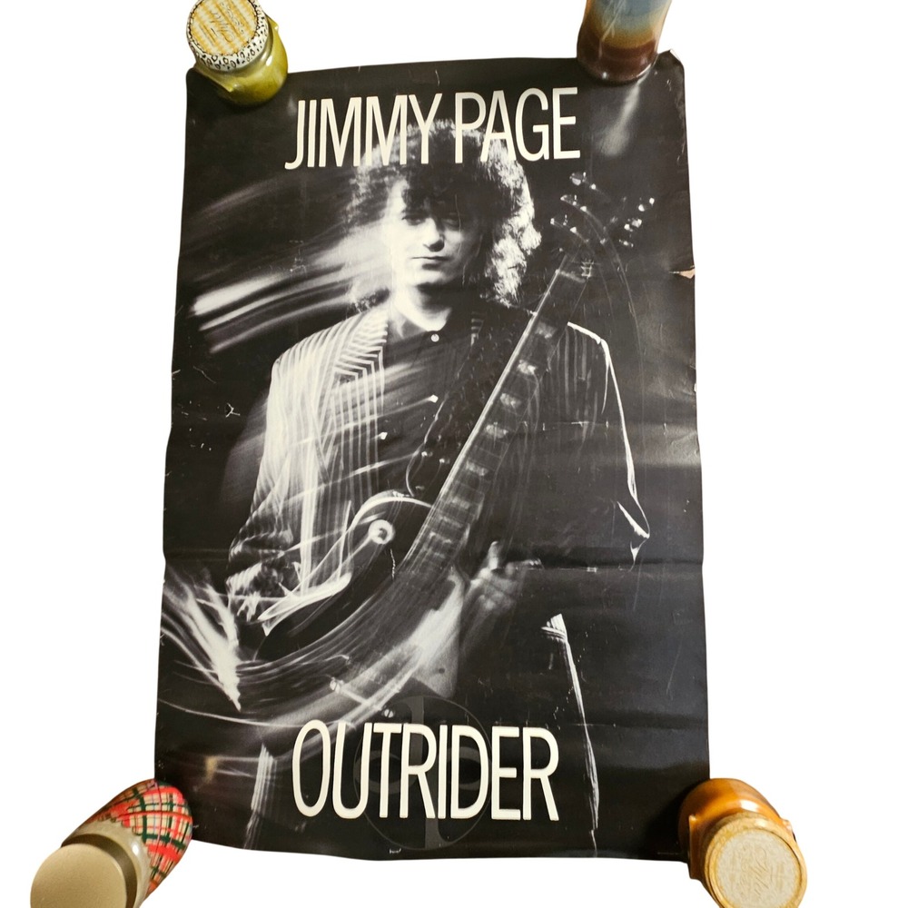 Jimmy Page Outrider Original Vintage 1988‎ Promo Poster 24x36 Geffen Records